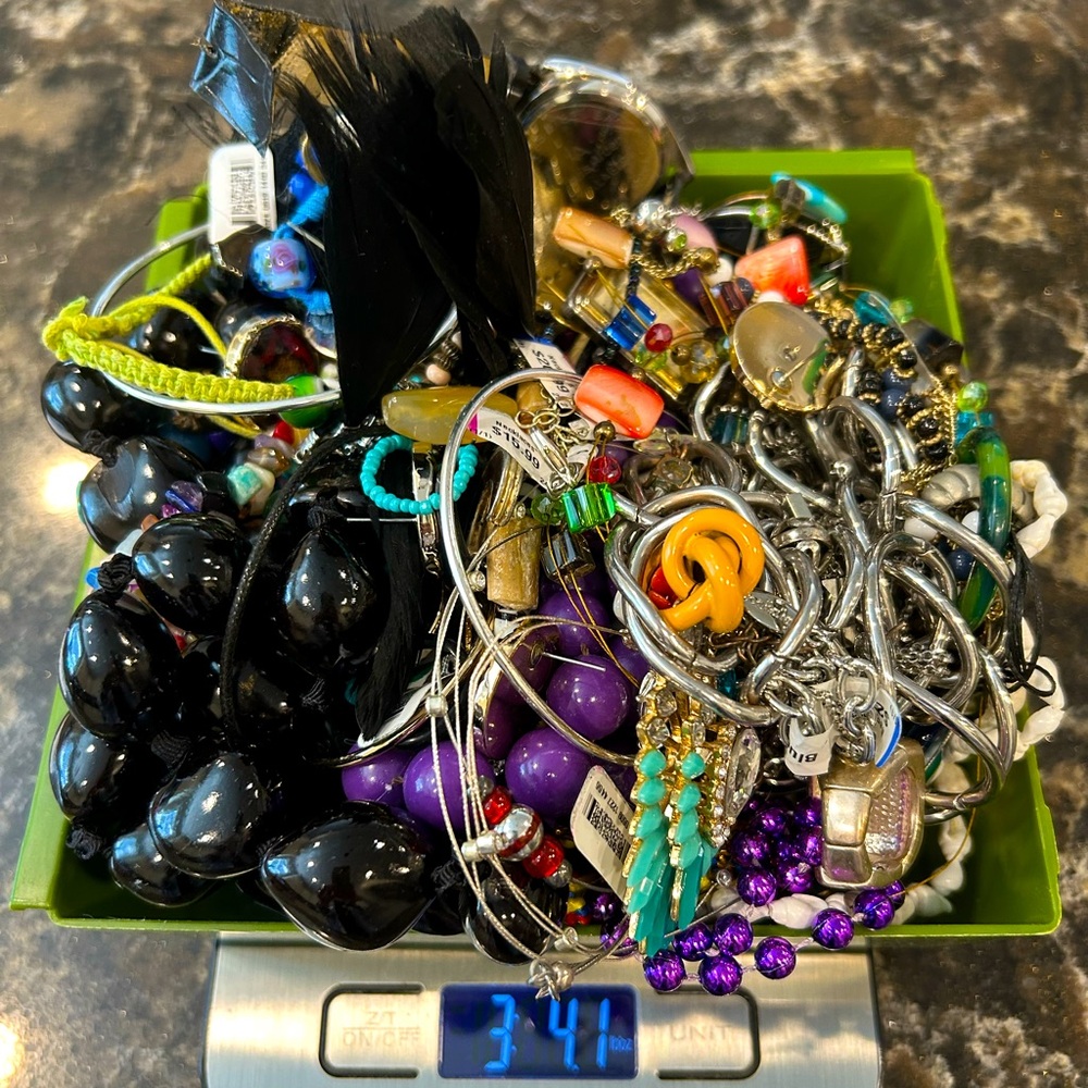 3lbs 4.1oz vintage to now repair / wear / create jewelry bag